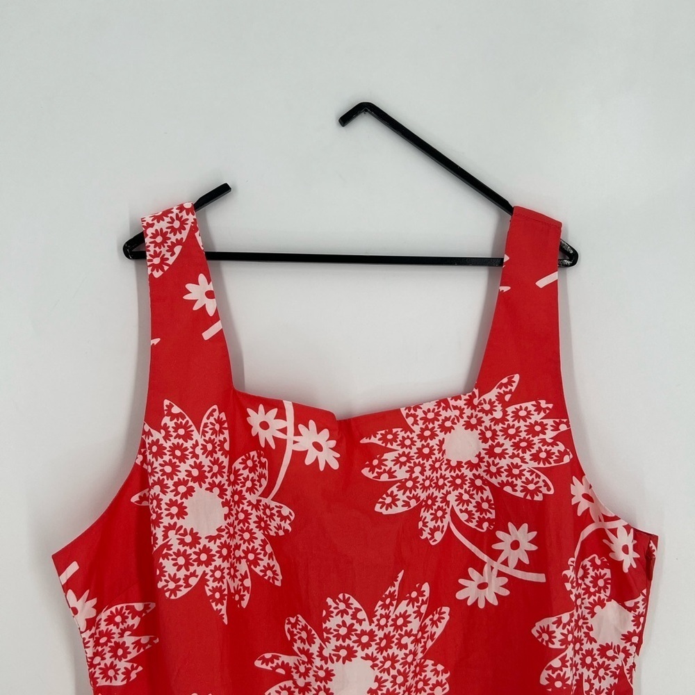 Ciao Lucia Aukai Floral Square Neck Cotton Mini Dress In Red Multi — image 2 of 8